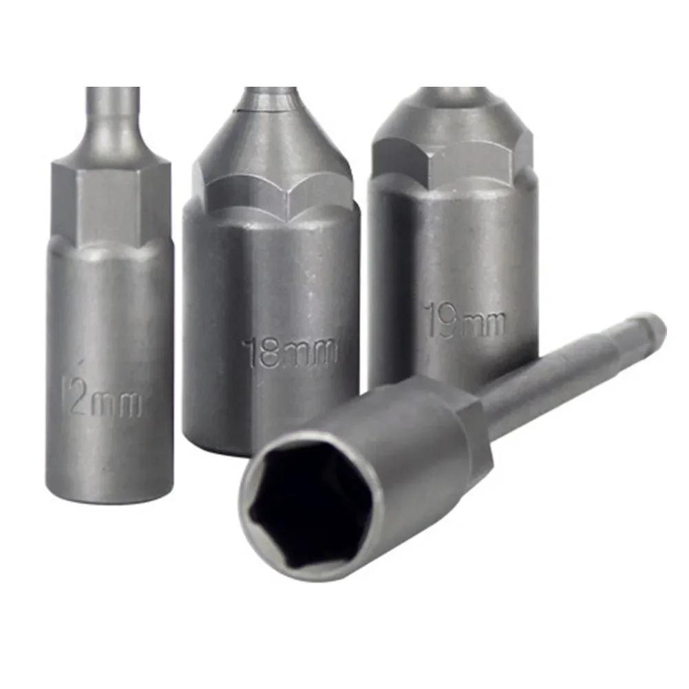 1PC Socket 150mm Hexagon Nut Driver Drill Bit Adapter 5.5-19mm For Electric Wrench Extension Sleeve Repair Manual Tools