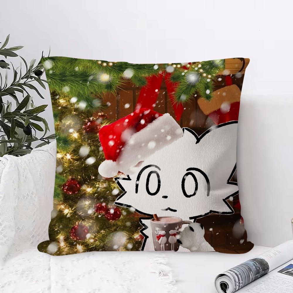 Boykisser Silly Cat Soft Plush Pillowcase DoubleSided Printed Cushion Cover Hidden Zipper Home Decor