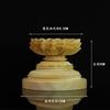 Round Buddha Statue Base, Made of Cypress Wood, High-Quality Wood Carving, Lotus-Shaped Pedestal [Woodcarving Buddhist Altar Accessories], Wooden Pede