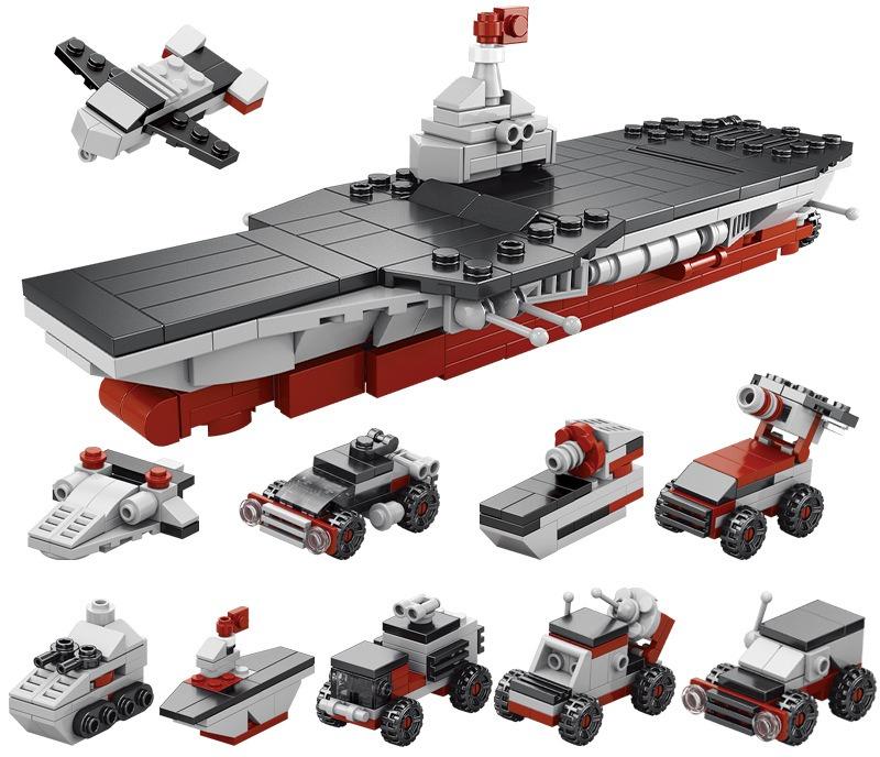 10 IN 1 Building Blocks Children's Cognitive Ability, Assembling Jurassic Dinosaur Model Toys Compatible Boys and Girls Gifts