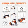 Folding Hand Truck, 309 Lbs Load Capacity, Aluminum Portable Cart, Convertible Hand Truck and Dolly with Telescoping Handle and PP+TPR Wheels, Ultra