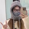 New Wool Blended Scarf Hat for Women October Siege All In One Winter Versatile Wool Knitted Student Scarf for Men