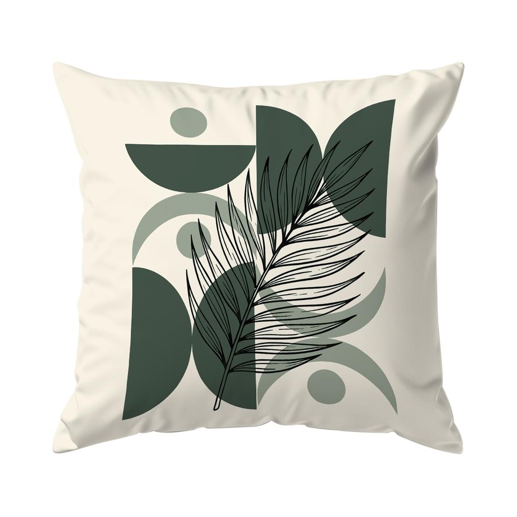 Pcs Bohemianstyle Leaf Pattern Design Decoration Single Sided Printed Cushion Coverfor Home Decoration