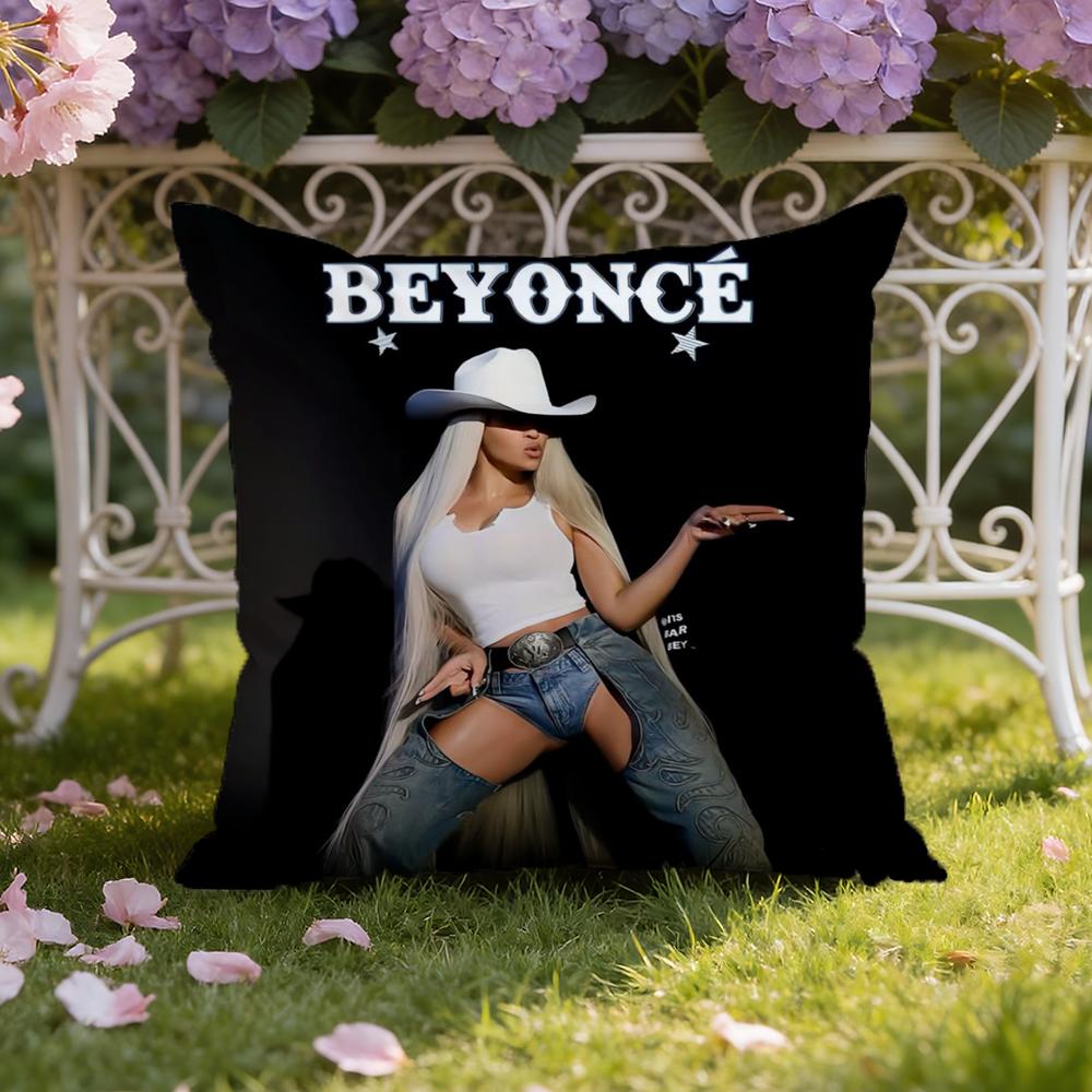 Singer B-Beyonce C-Cowboy Cushion Cover Home & Car Dual-Scene Pillow Cover: Reversible for Premium Comfort