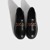Classic Black Loafers Platform Shoes Women's Fashion British Style Comfortable Thick Heel Leather Shoes Children Wear Small Leather Shoes Women