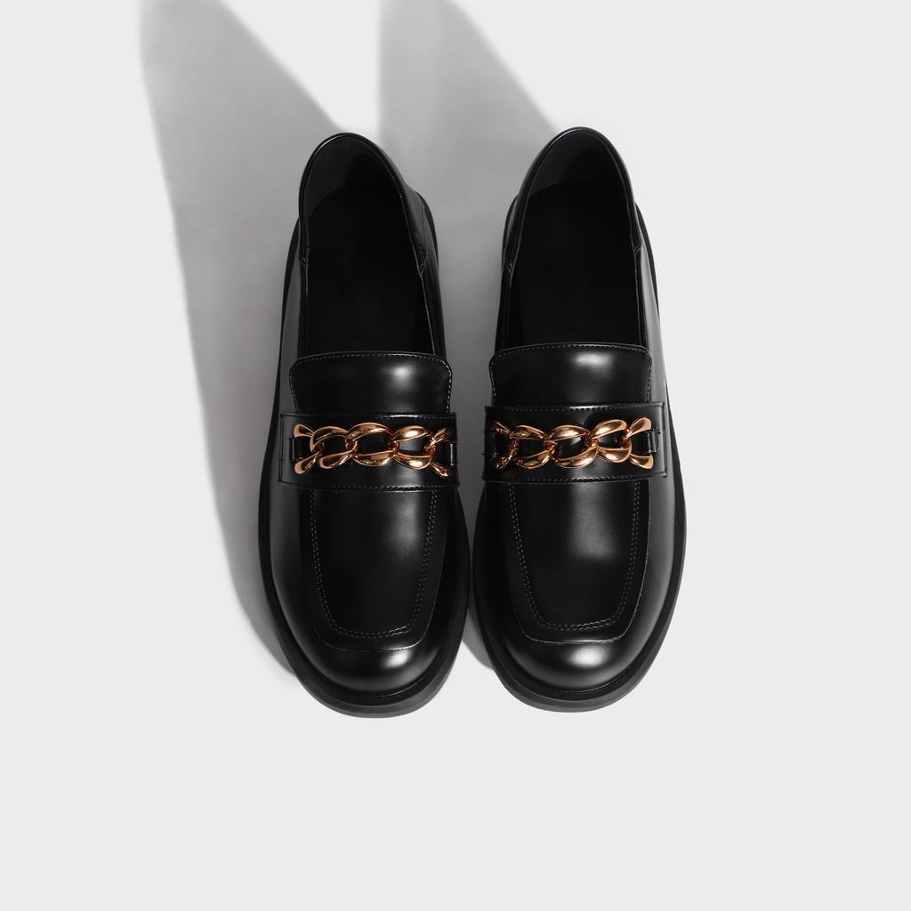 Classic Black Loafers Platform Shoes Women's Fashion British Style Comfortable Thick Heel Leather Shoes Children Wear Small Leather Shoes Women
