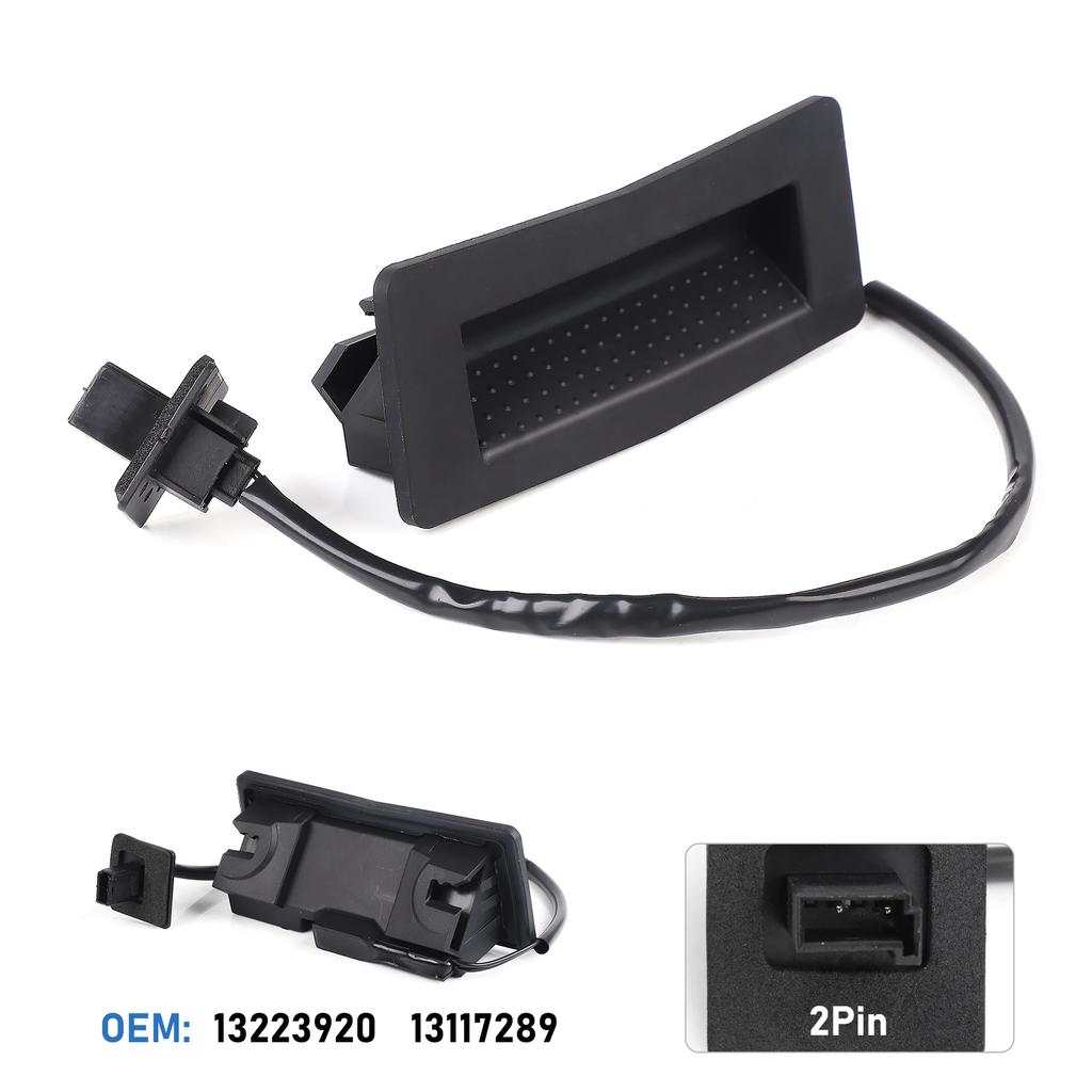 6240399 13117289 13223920 Schwarzes ABS-Gehäuse Passend für Schalter Heckklappen-Entriegelungsknopf für Vauxhall Astra Mk V 2004-2010 Schrägheck