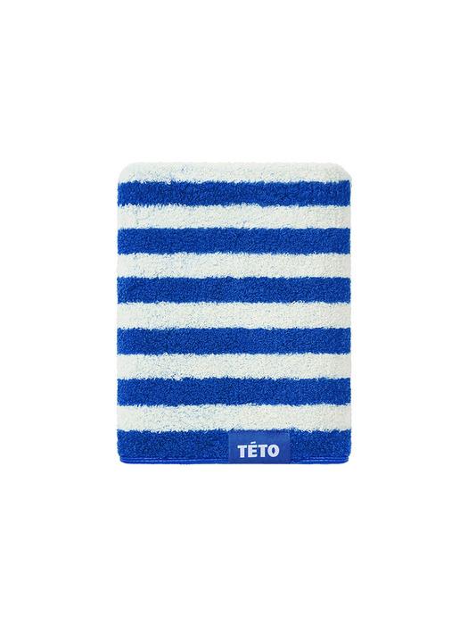 TETO 1P Striped Blue Supima Towel 230g Blue 230g