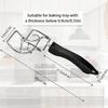 2Pcs Air Fryer Convection Toaster Oven Tray Extractor Grills Extractor Oven Rack Pull Tool Grills Clip for Air Fryer