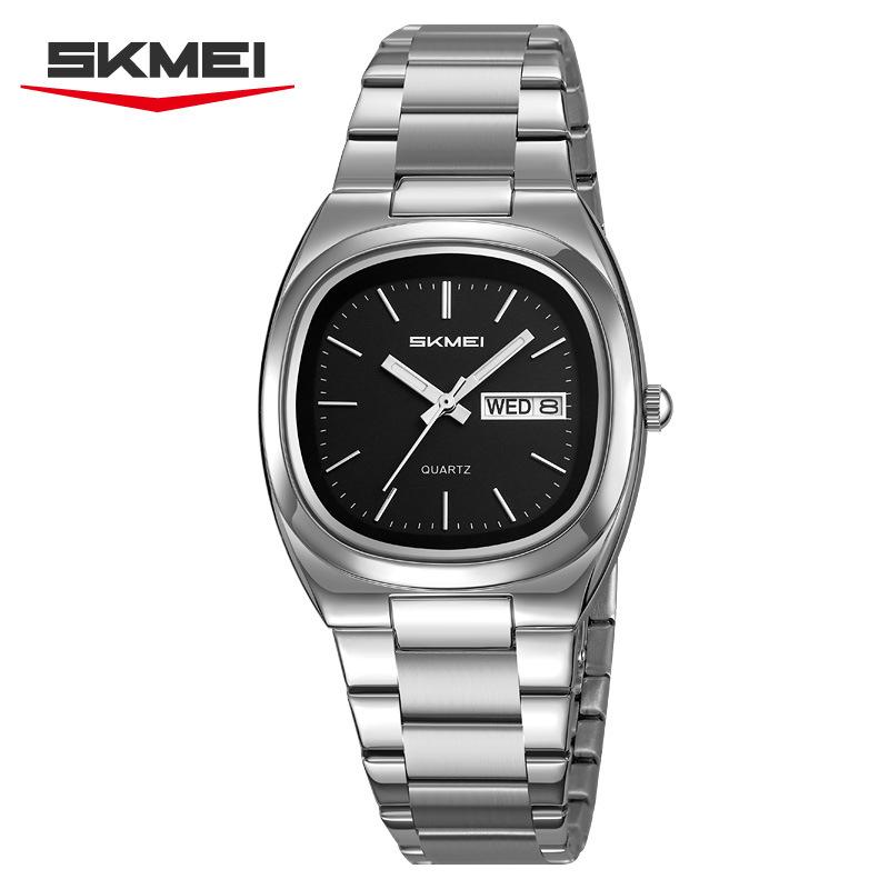 SKMEI Elegant Women Wristwatch Waterproof Luminous Calendar Ladies Watch Square Stainless Steel Quartz Women's Watches