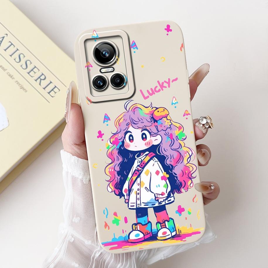 For Realme GT Neo 3 Case Lovely Panda Rabbit Dog Duck Soft Liquid Silicone Shockproof Bumper For Realme GT Neo3 150W Phone Cases