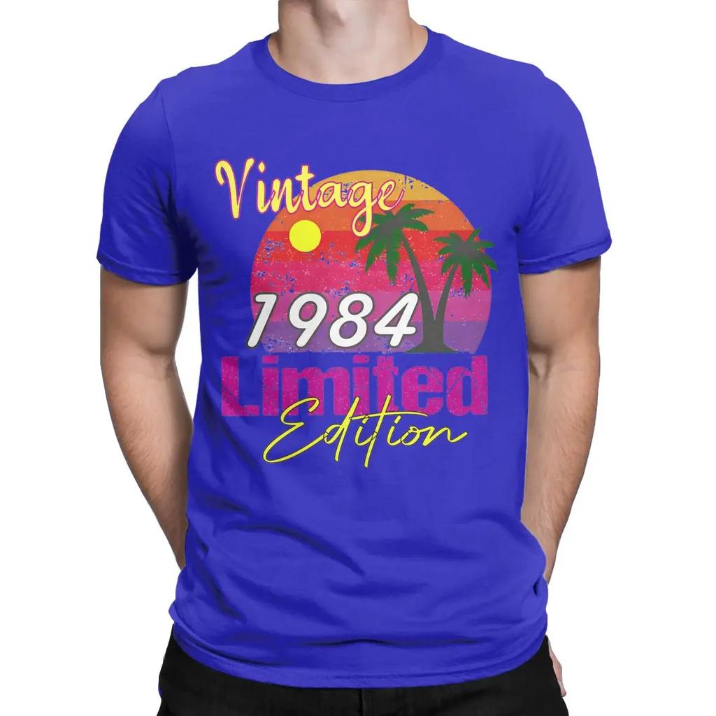 Men 40 Year Old Vintage 1984 Limited Edition T Shirts Birthday Gift Cotton Tops Short Sleeve O Neck Tee Shirt Plus Size T-Shirts