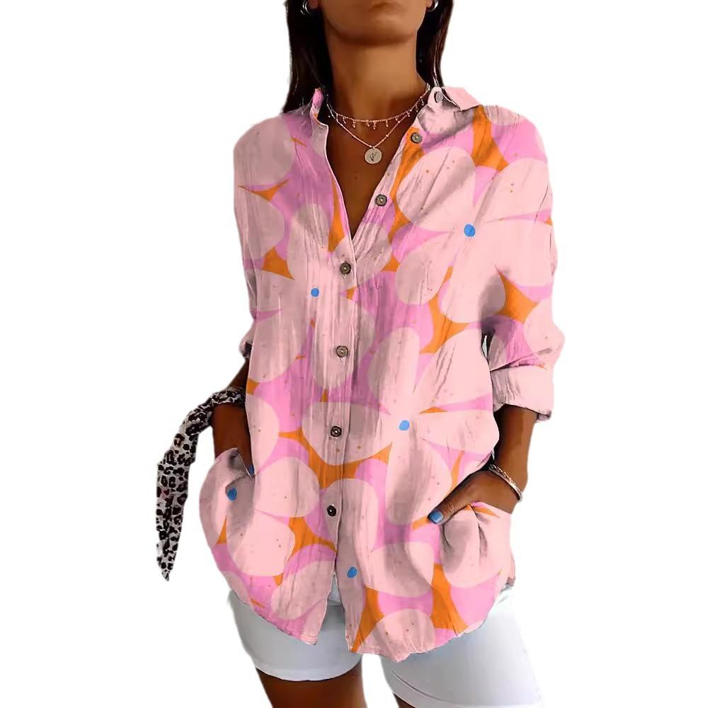 

Новые женские рубашки летняя европейская и американская мода рубашки с рукавом три четверти анималистический узор 3D печать 5XL