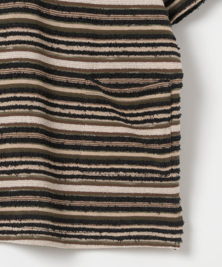 MILLO ARCHIVE Irregular Half Collar Knit [Khaki Brown]