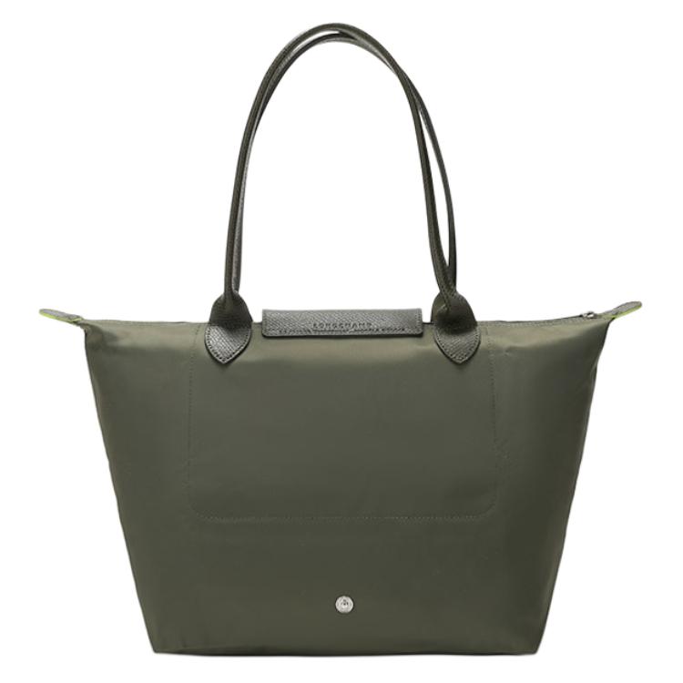 Longchamp Le Pliage Green 28 Long Handle Eco-Friendly Canvas Dumpling Shoulder Tote Bag Medium Women Bags Forest-Green 2605919479