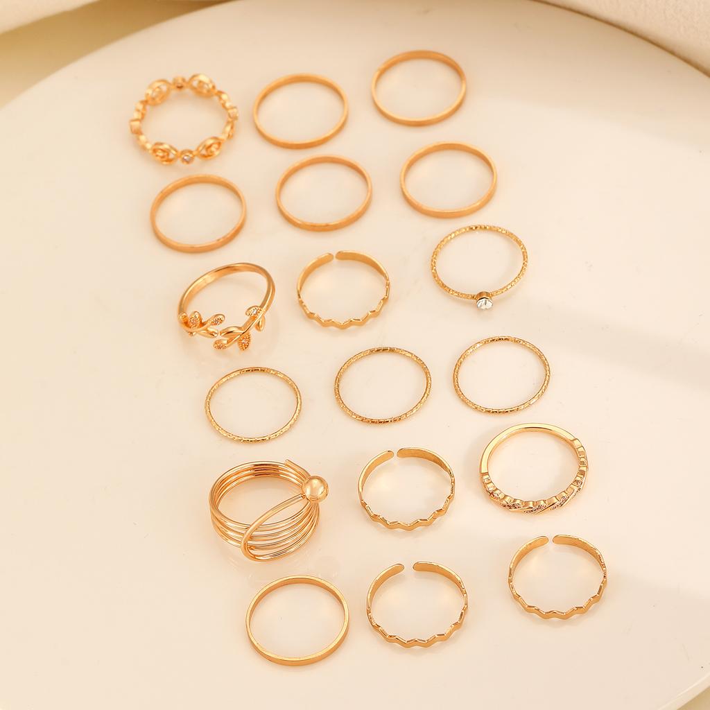 High-quality new ins style set ring, fashionable and creative, simple and good-looking electroplated joint ring 2026 wholesale