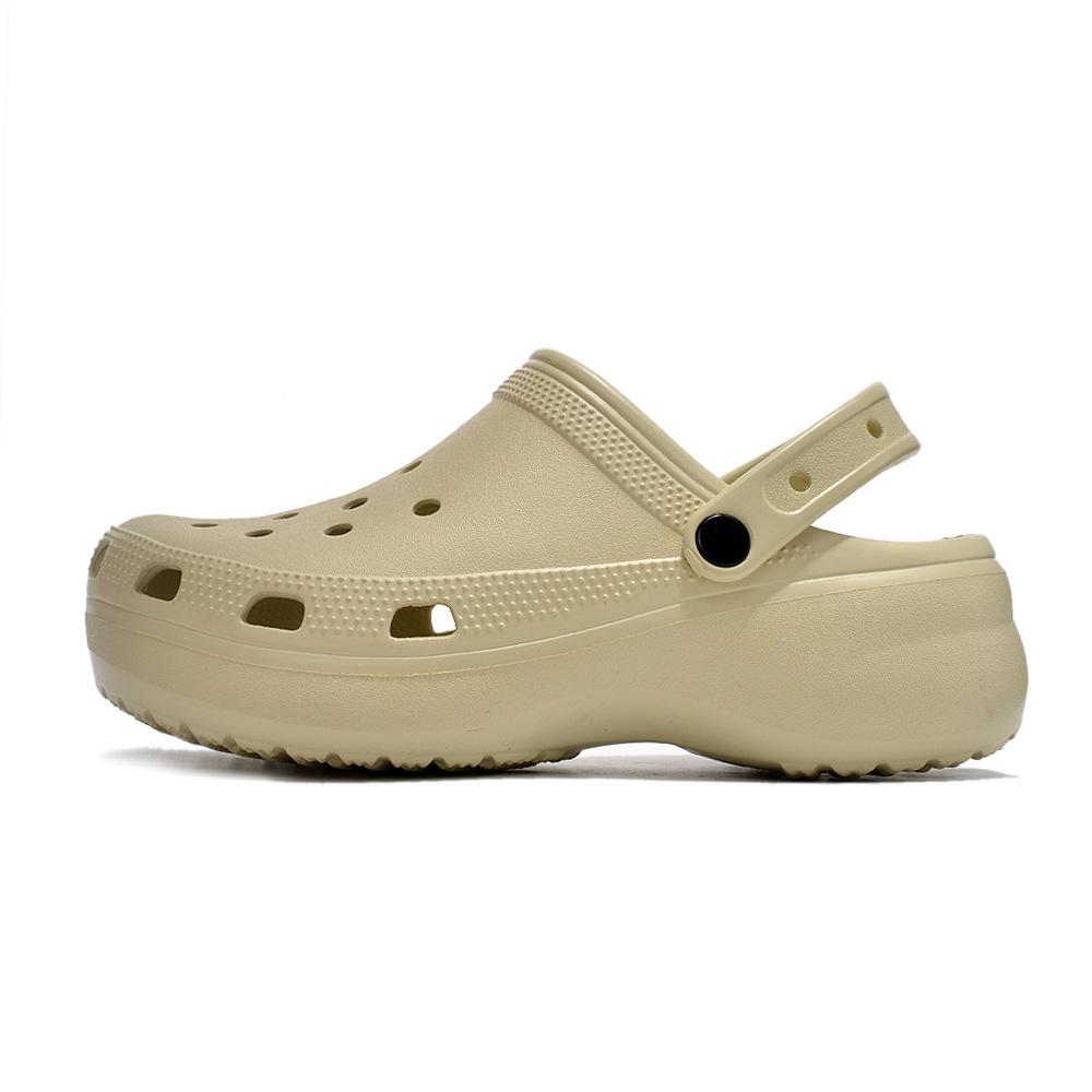 

Bailu Унисекс Летние Тапочки с Закрытым Носком : Удобные сандалии на толстой подошве для ношения на улице Cloudy Beige (Putian Version)