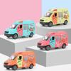 Forward/Backward Openable Door Ice Cream Truck Mini Inertia Car Van Lorry Model Kitchen Role Play