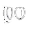 WOSTU 925 Sterling Silver Geometric O-shaped Oval Hoop Earrings For Women Female Simple Weddomg Jewelry Party Accessories Gift