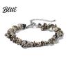 Durable Bracelet Women Irregular Beads Decor Adjustable Length Non-fading Wrist