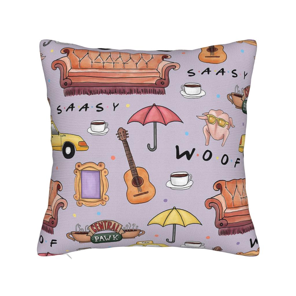 Friends Tv Show Pillowcase Soft Fabric Cushion Cover Decorative  Pillow Case Cover Home Dropshipping 40X40cm