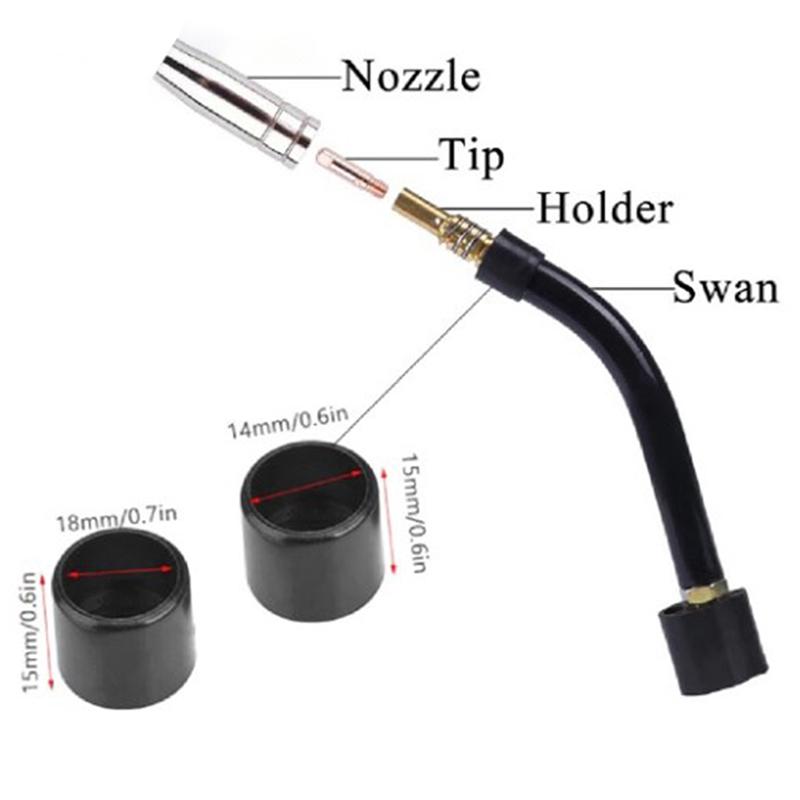 2 Stück Mb-15Ak Mig/Mag Euro-Stil Schweißen Schwanenhals Biegung Gehäuse Ersatzteil