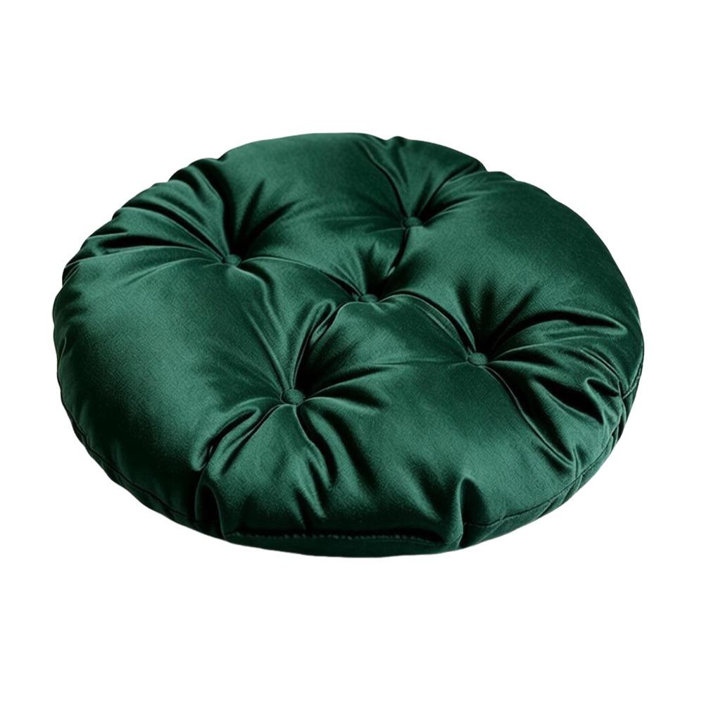 Silk Fabric Chair Cushion Round Sofa Seat Cushion Durable Tatami Mat  for Home&Office