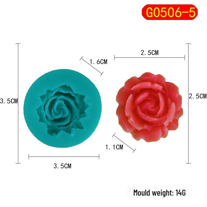Chou Kai Rose Silicone Mold for DIY Flower Cakes, Fondant, and Chocolate Baking Tools.