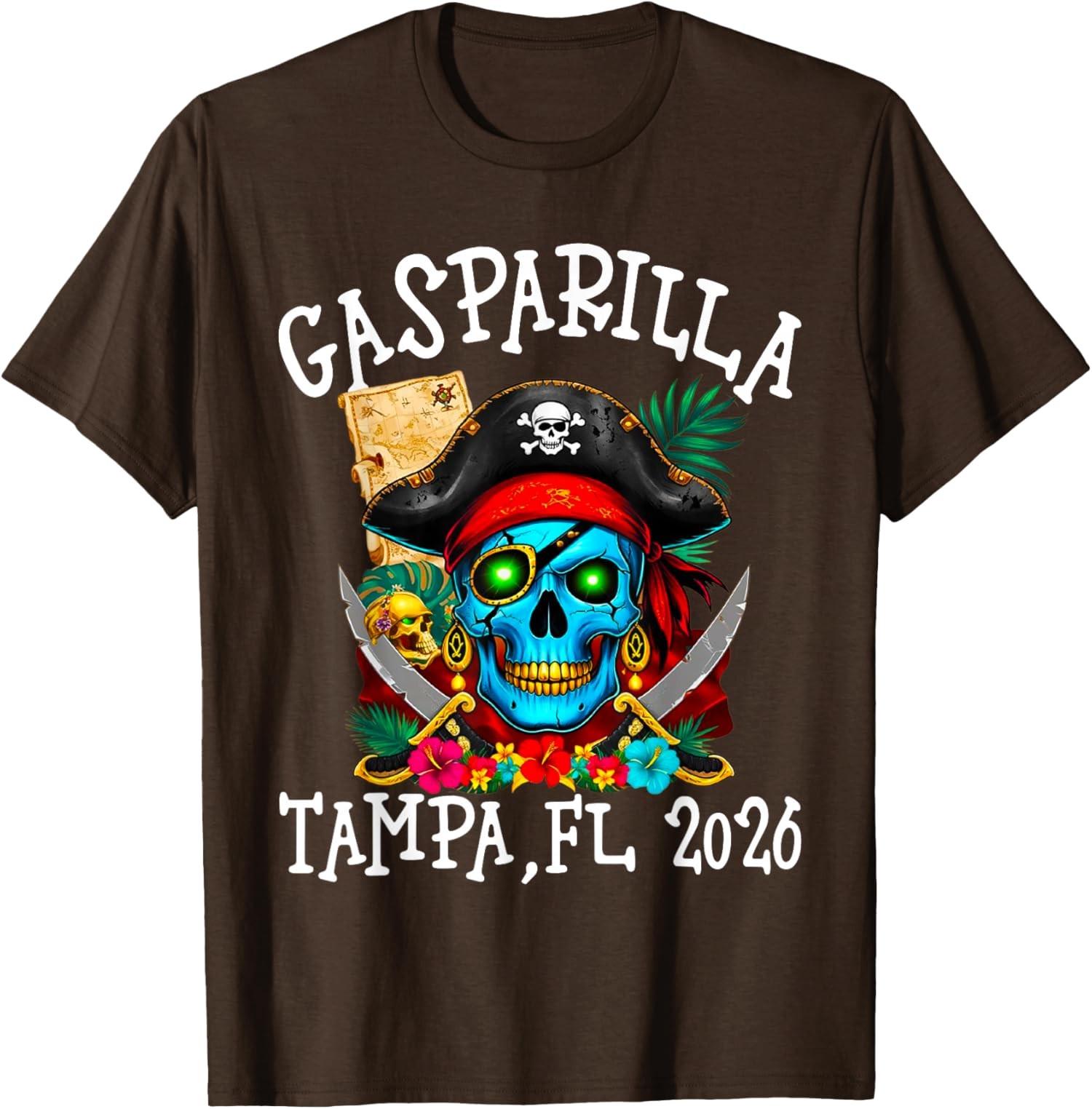 Tampa FL Design Gasparilla 2026 Pirate Festival T-Shirt S