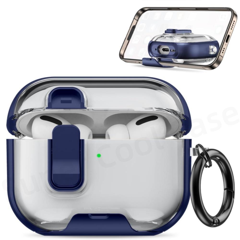 For AirPods Pro 3 Case 2025 with Phone Stand&Cleaner Kit Protective Cover for AirPods Pro 3 with Keychain for Airpods Pro 3 Case