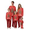Zestaw rodzinny z długimi rękawami i spodniami w nadruki świąteczne Zestawy rodzinne