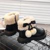 Girls' 2025 Autumn/Winter Princess Snow Boots - Plush, Warm, All-Season Short Cotton Boots for Little Girls
