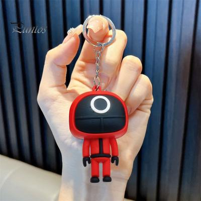 Game Doll Keychain Small Cartoon Character Figure Keyring Pendant for Keys Bags Cups Backpacks Decoration