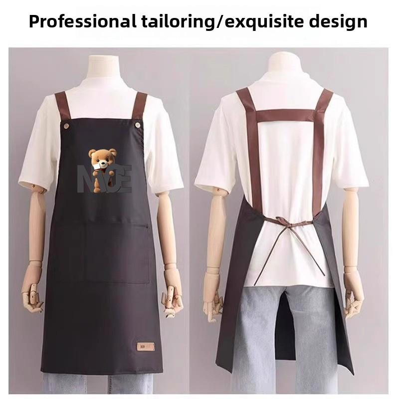 Nice Bear Waterproof Apron With Oil Resistant Composite Fabric For Kitchen Cooking Special Characters Included