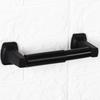 Wall Mounted Toilet Paper Holder Matte Black Ergonomic Design Corrosion Resistant Zinc Alloy Includes Mounting Hardware Ideal
