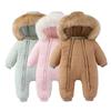 Cappotto per Neonato Autunno e Inverno Romper Addensato per Bambino Tuta Calda per Bambino con Cappuccio Più Velluto Abbigliamento per Bambino 0-18 Mesi