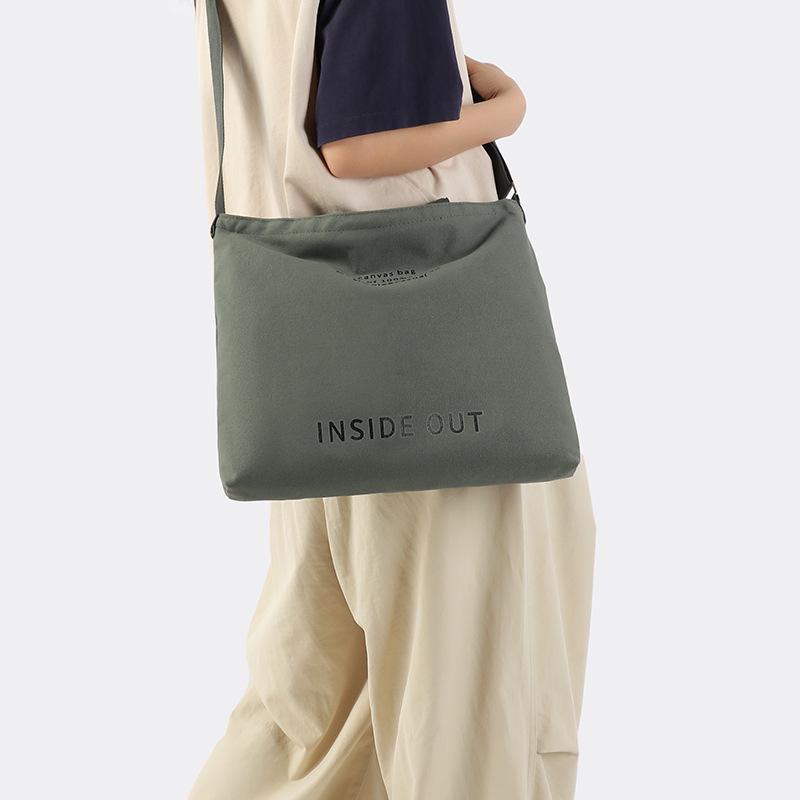 Retro Women's Canvas Tote: Large-Capacity Crossbody, Shoulder & Handbag for Students & Commuters