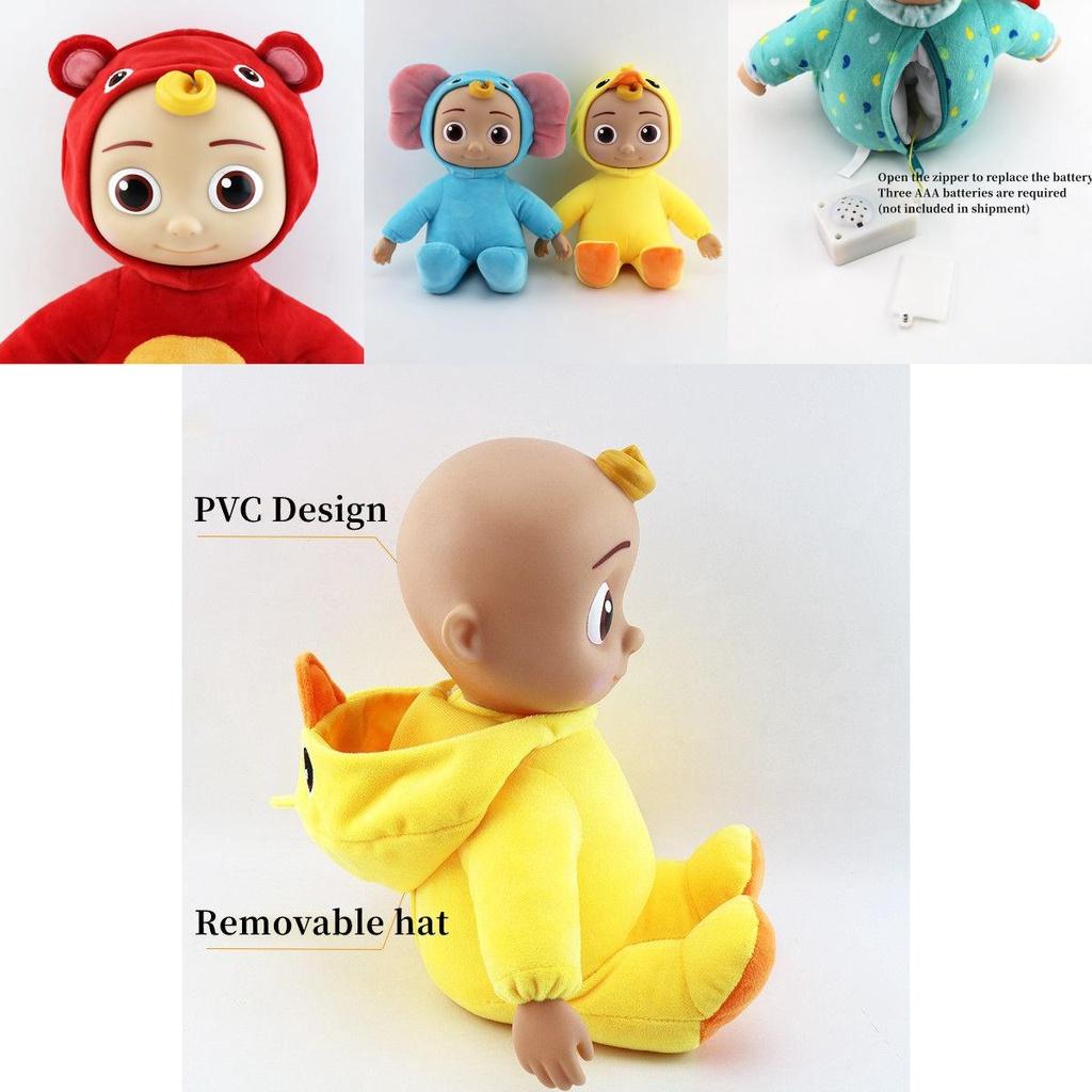 Cocomelon Singing Jojo Cross Dressing Musical Plush Toy