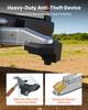 Trailer Hitch Lock Kit, Compatible with 58.7 mm Couplers, Heavy-Duty Anti-Theft Trailer Ball Lock with 3 Keys & Padlock, Prying-Resistant &