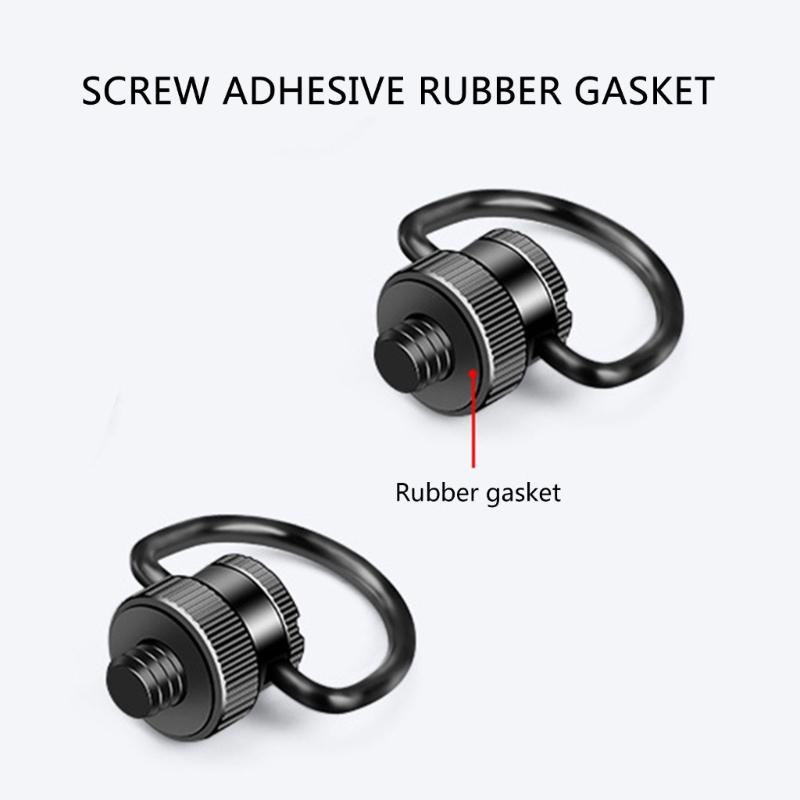 Stainless Steel 1/4Inch D Rings Screw Hinged Holder Camera Slings Screw For Photography Gear Attachment Camera Accessory