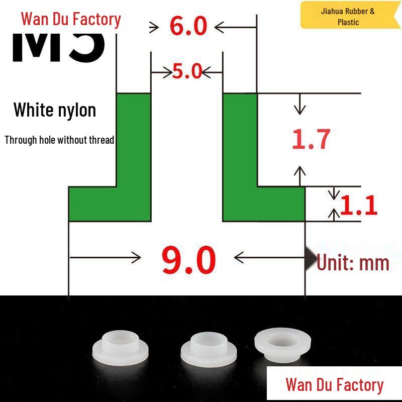 T-Shaped Nylon Insulating Bushing Spacer for M3-M35 Threads