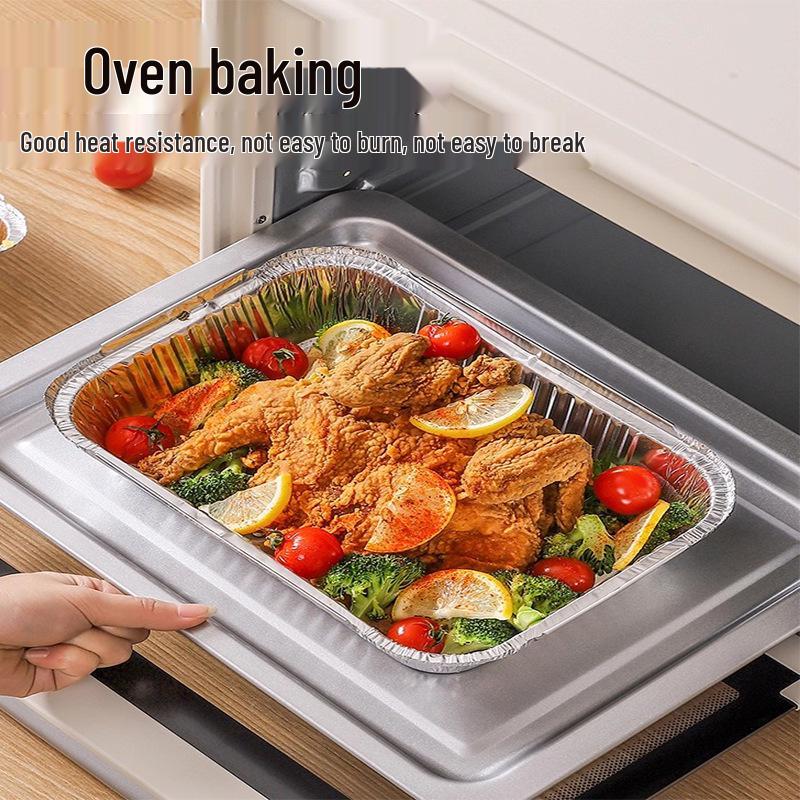 Hochleistungsfähige rechteckige Aluminiumfolienschale für BBQ, Takeaway, Backen, Einweg-Gewerbenutzung