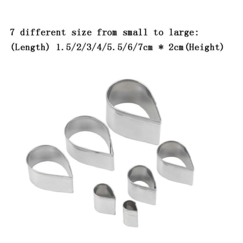 New 7Pcs Stainless Steel Mold Fondant Cake Paste Flower Tuberose Petal Cutters Petals Molds 2023