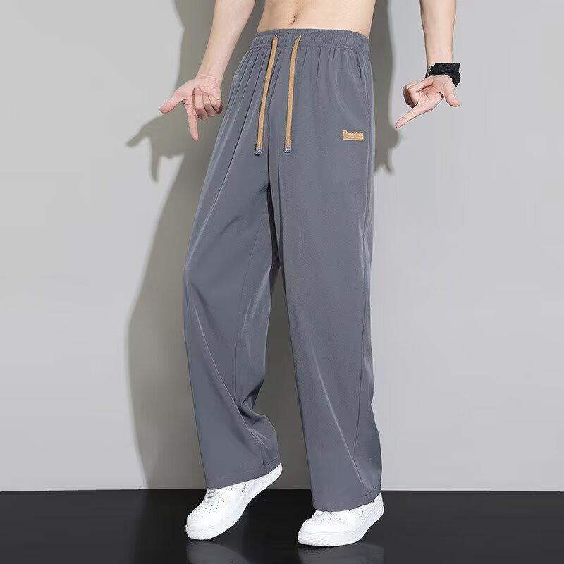 Herren Sommer Eis Seide Weite Beine Schnelltrocknende Hose - Strapazierfähig, Leicht und Bequem.