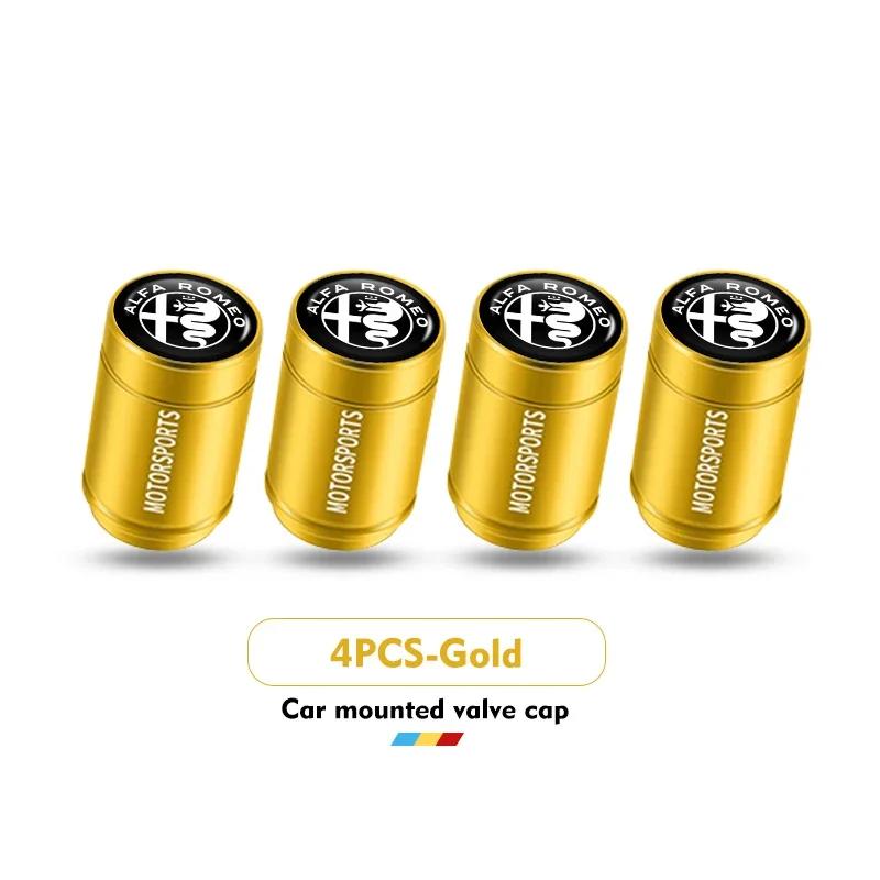 Car Stickers For Alfa Romeo For Alfa Romeo 4Pcs Car Wheel Tire Valve Cap Protection Cover Auto Accessories Giulietta GT 159 147