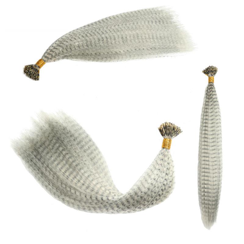 Hair Extensions Colored Wigs Feather Stripe Hair Hairpieces Colorful High temperature silk Wigs