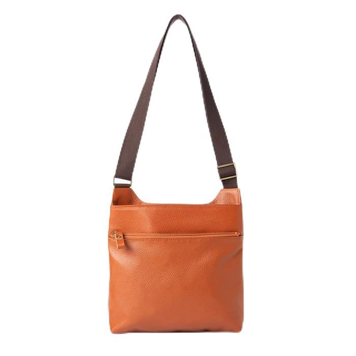 Toyooka Kobo Lightweight Shoulder Bag, Approximately 300g, Unisex, Genuine Leather, Crossbody, Camel, 4383-08