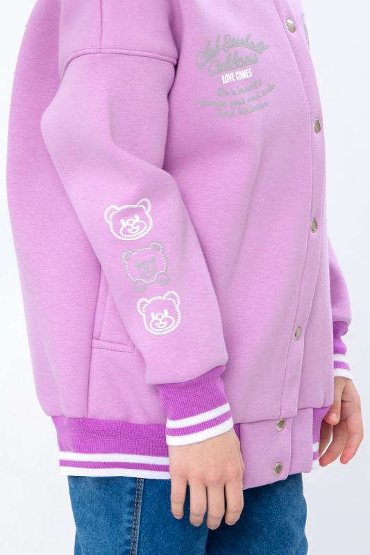 Bomber Jacket – Girls' Warm Snap-Up Jacket with Printed Text, Winter, 6404-025-33-5 HC