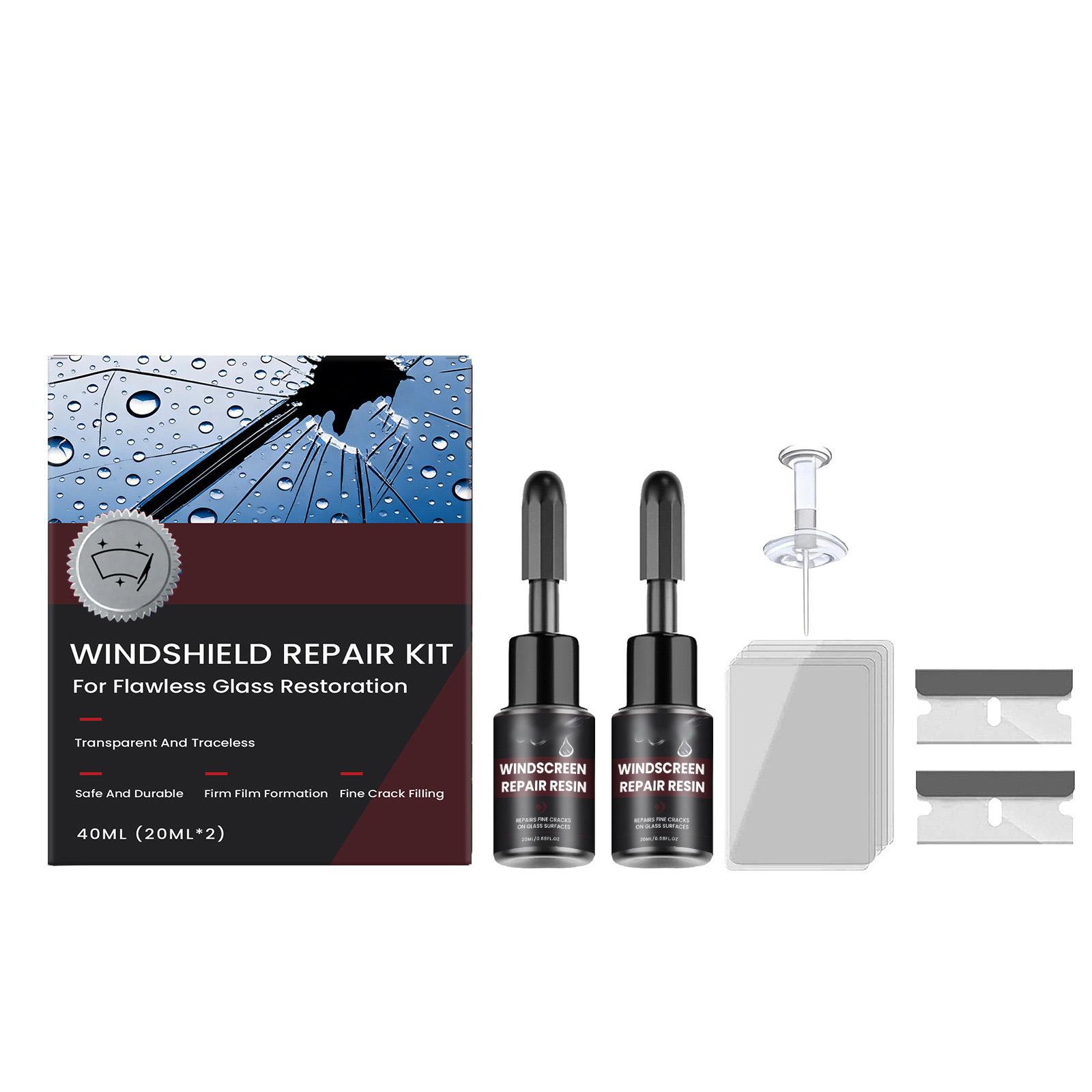 

Car Windshield Care Kit Daily, maintenance For Window Glass Cracks, 40ml one size белый