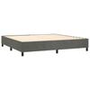 Box Spring Bed with Mattress Dark Gray 200 x 200 cm Velvet